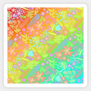 Rainbow Flower Pattern Sticker